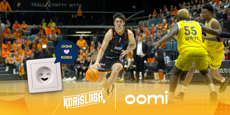 Oomi sähköistää Korisliigan katsomot! Oomi Korisliigan yhteistyökumppaniksi