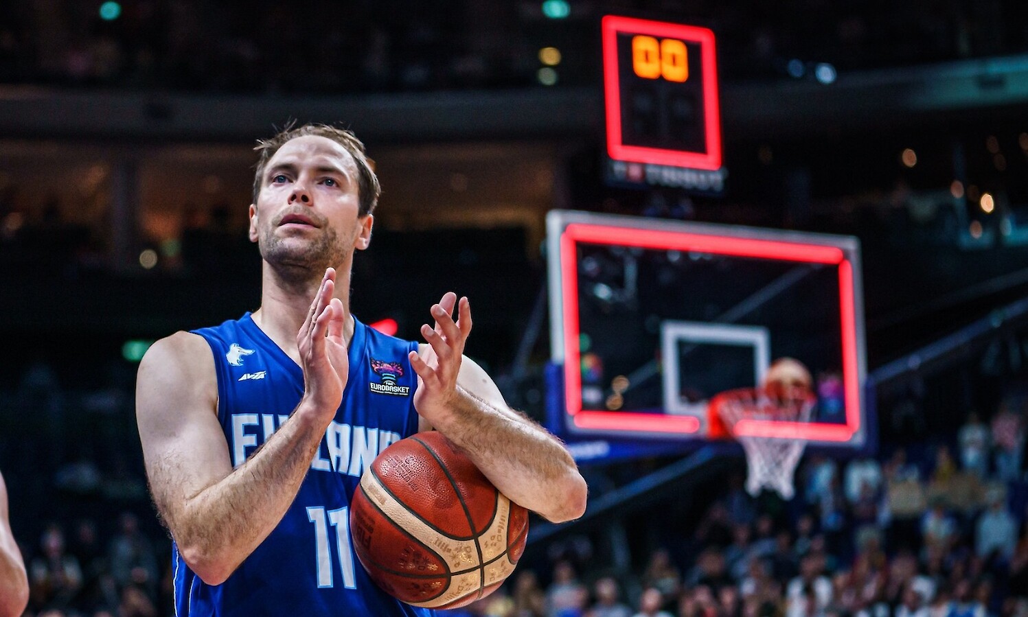 Petteri Koposen pelaajaura päättyi EM-kisoissa 2022. Kuva: FIBA