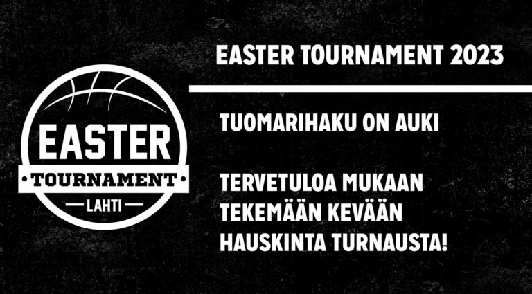 Easter Tournament 2023 – ilmoittaudu tuomariksi!