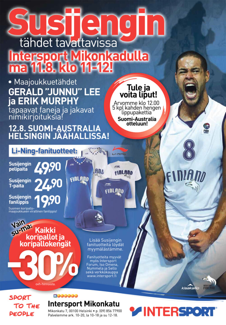 Susijengi-tähdet Lee ja Murphy tapaavat faneja Intersport Mikonkadulla 11.8. klo 11