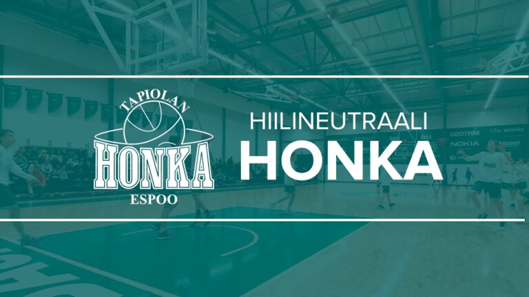Koripalloseura Tapiolan Hongan hiilijalanjälki arvioituna