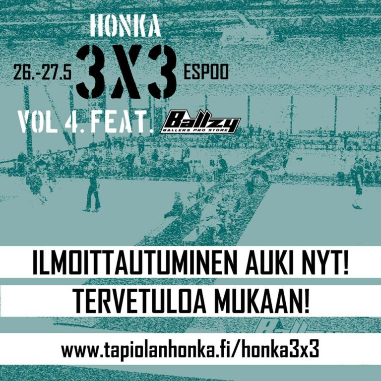 HONKA 3×3 vol. 4 feat. Ballzy järjestetään 26.-27.5.