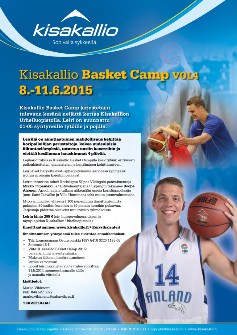 Kisakallio Basketcamp vol4 8-11.6.2015 Kisakallion Urheiluopistolla