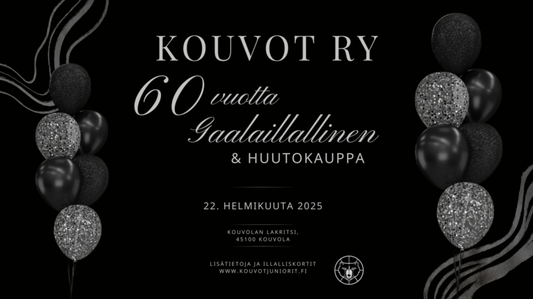 Kouvot 60 -huutokauppa ja gaalaillallinen 22.2.2025