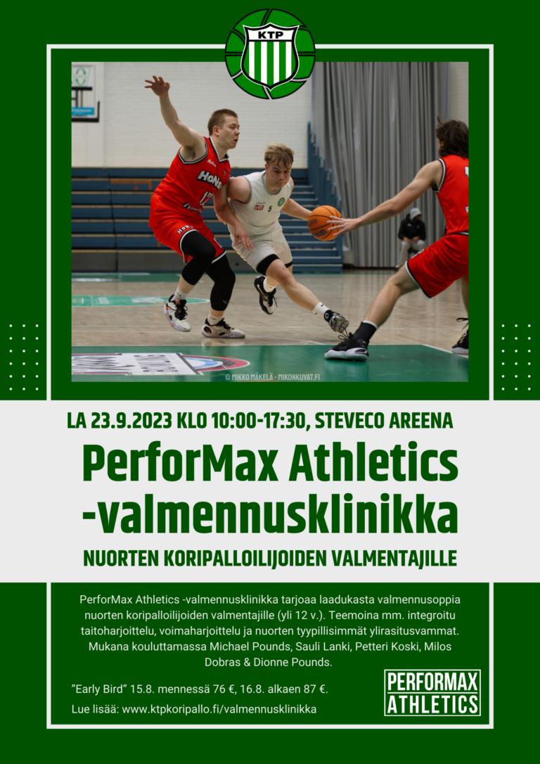 Valmennusklinikka nuorten koripalloilijoiden valmentajille Kotkassa