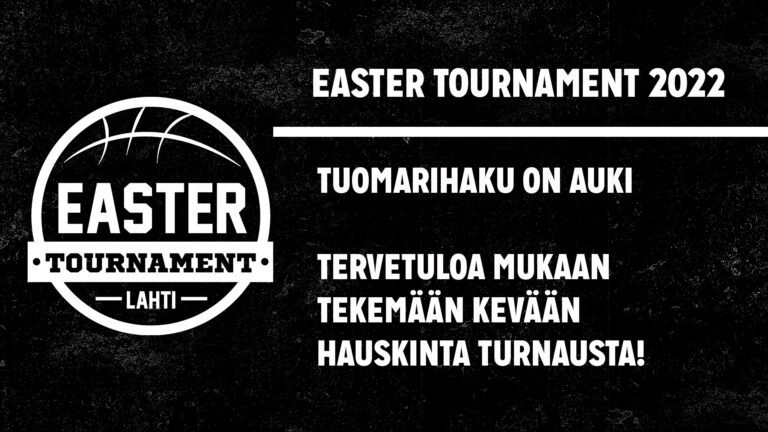 Easter Tournament 2022 – ilmoittaudu tuomariksi!