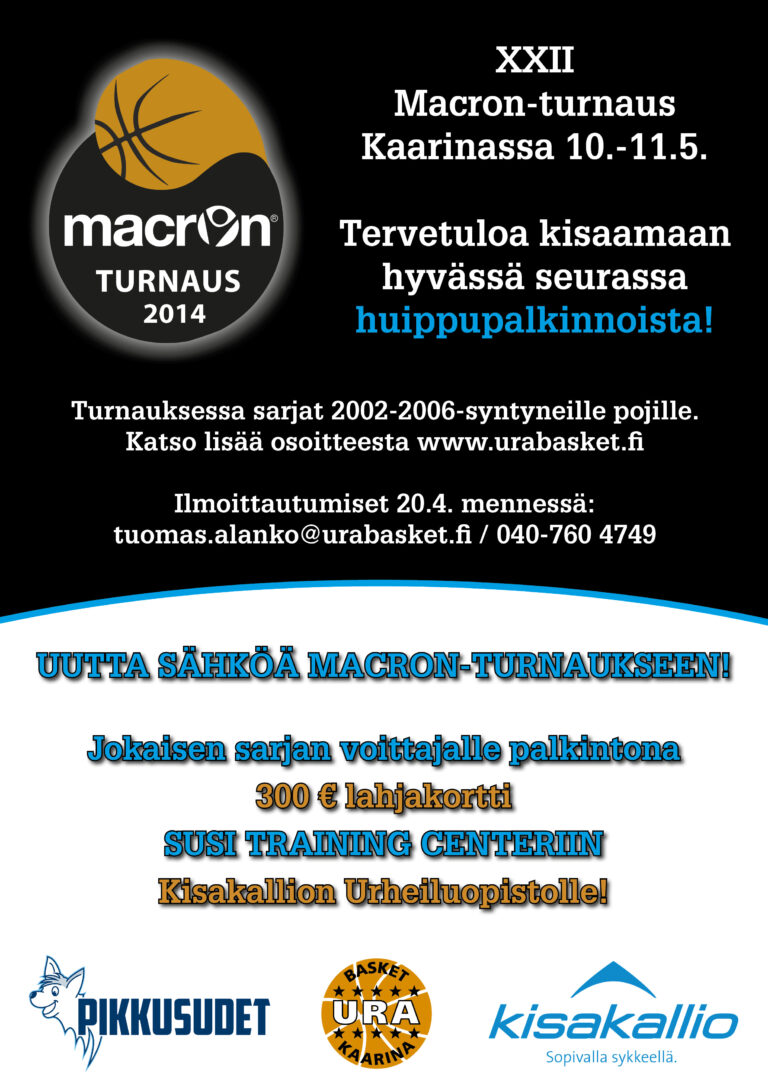 Macron-turnaus Kaarinassa 10.-11.5.