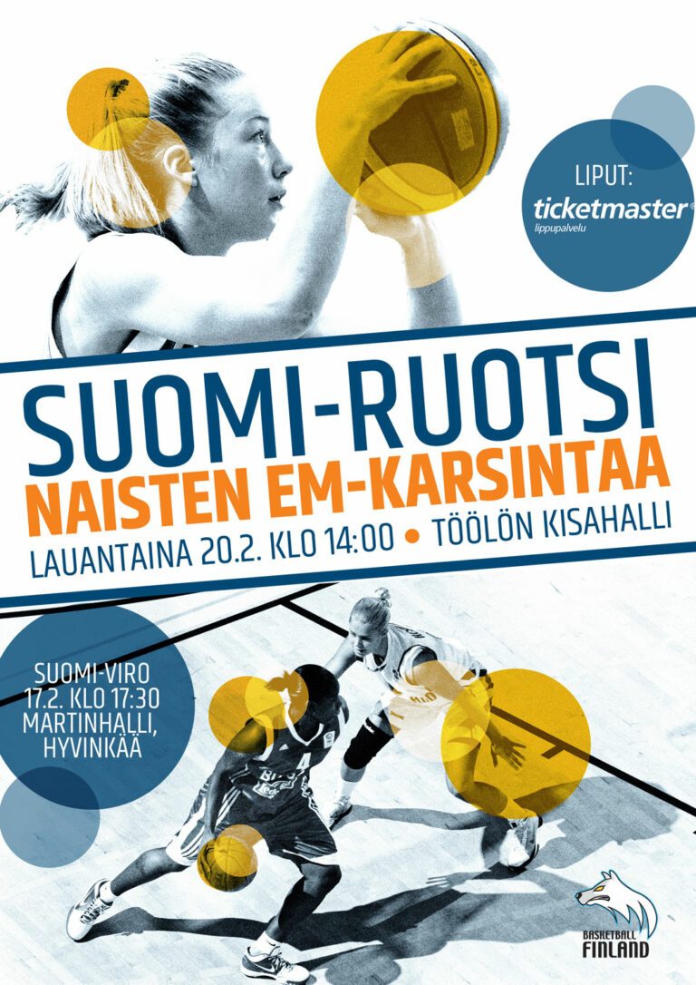 Ennakkolipunmyynti naisten EM-karsintaotteluun Suomi-Ruotsi käynnistynyt
