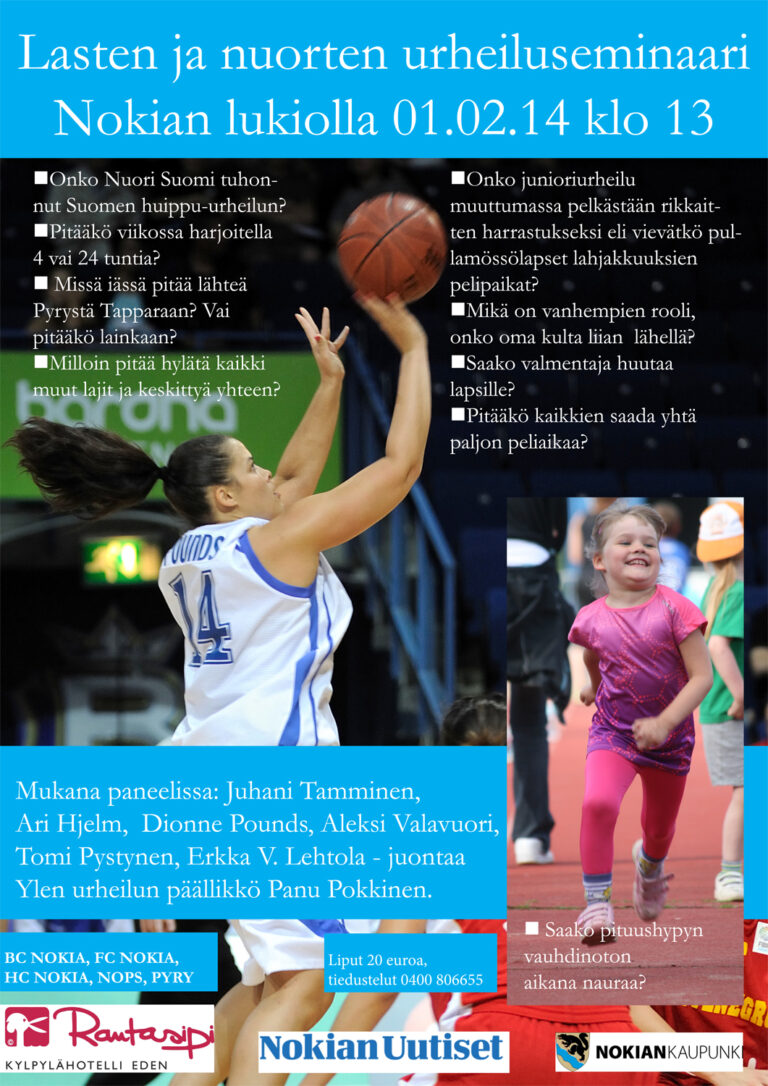 Nokialla lasten ja nuorten urheiluseminaari 1.2.