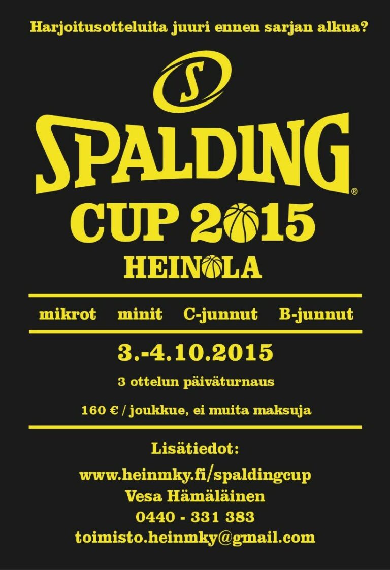 Spalding Cup 2015 ilmoittautuminen käynnistynyt
