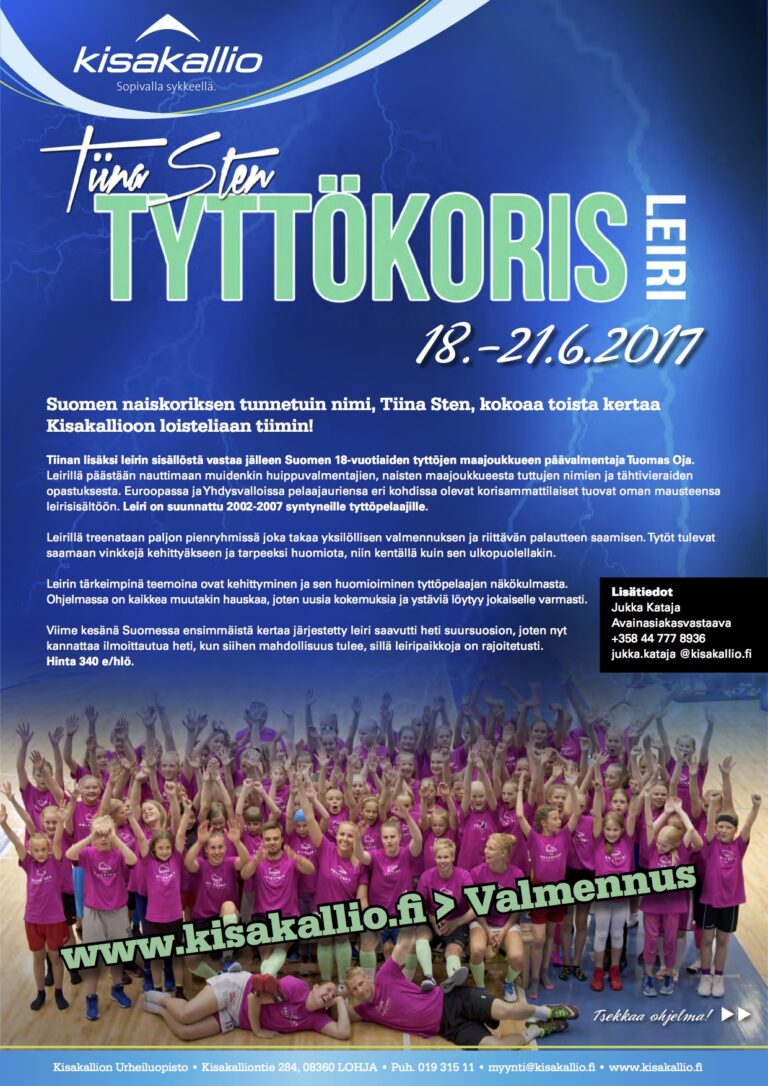 Tiina Stenin Tyttökorisleirin ilmoittautuminen auki
