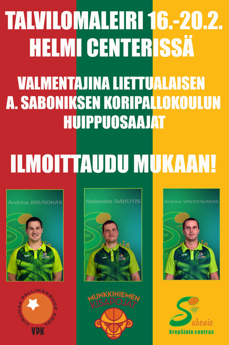 Saboniksen ammattivalmentajat vetämään talvilomaleiriä Suomeen