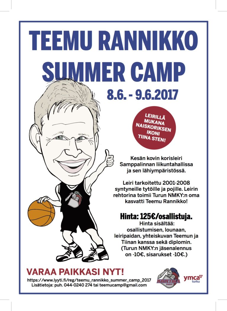 Teemu Rannikko -Summer Camp 2017 ilmoittautuminen on avattu