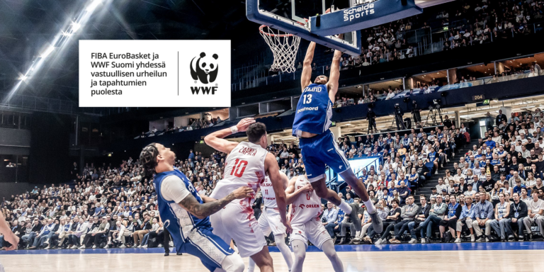 FIBA EuroBasket 2025 Tampere sai WWF:n vastuullisuusmerkin ensimmäisenä suomalaisena tapahtumana