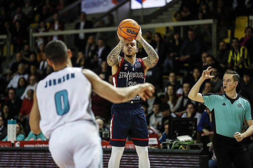 Mestarien liigan ottelu Strasbourg - Türk Telekom vuodelta 2020. Kuva: FIBA