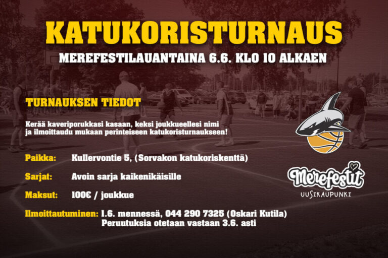 Katukoristurnaus Uudenkaupungin Merefesteillä 6. kesäkuuta