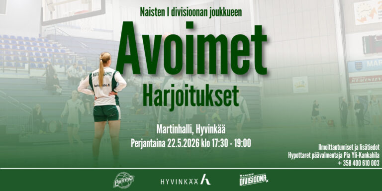 Hyvinkään Pontevan naisten edustusjoukkue järjestää avoimet harjoitukset